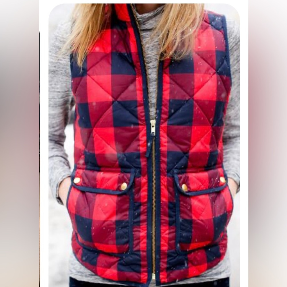 JCREW Buffalo Check Vest